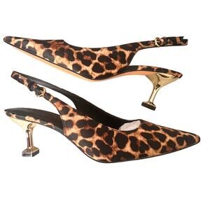 Katy Perry - The Oceanview Leopard Satin Slingback New Sz 9